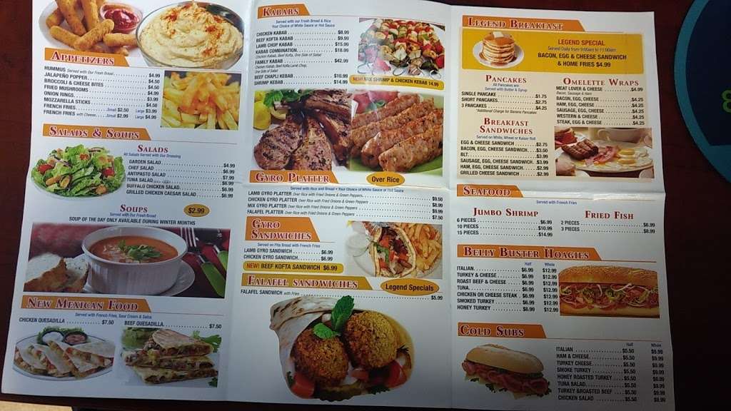 Legend Subs, Wings & Kababs | 1672 Pennington Rd, Ewing Township, NJ 08618, USA | Phone: (609) 323-7911