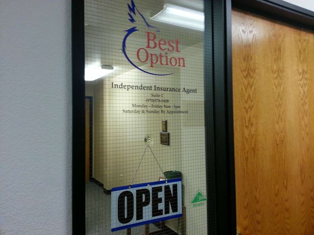 BEST OPTION INSURANCE | 100 Johnstown Center Dr Suite C, Johnstown, CO 80534, USA | Phone: (970) 578-0408