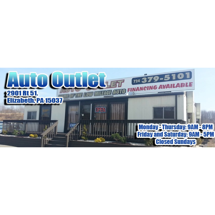 Auto Outlet | 2901 Hayden Blvd, Elizabeth, PA 15037, USA | Phone: (724) 379-5101