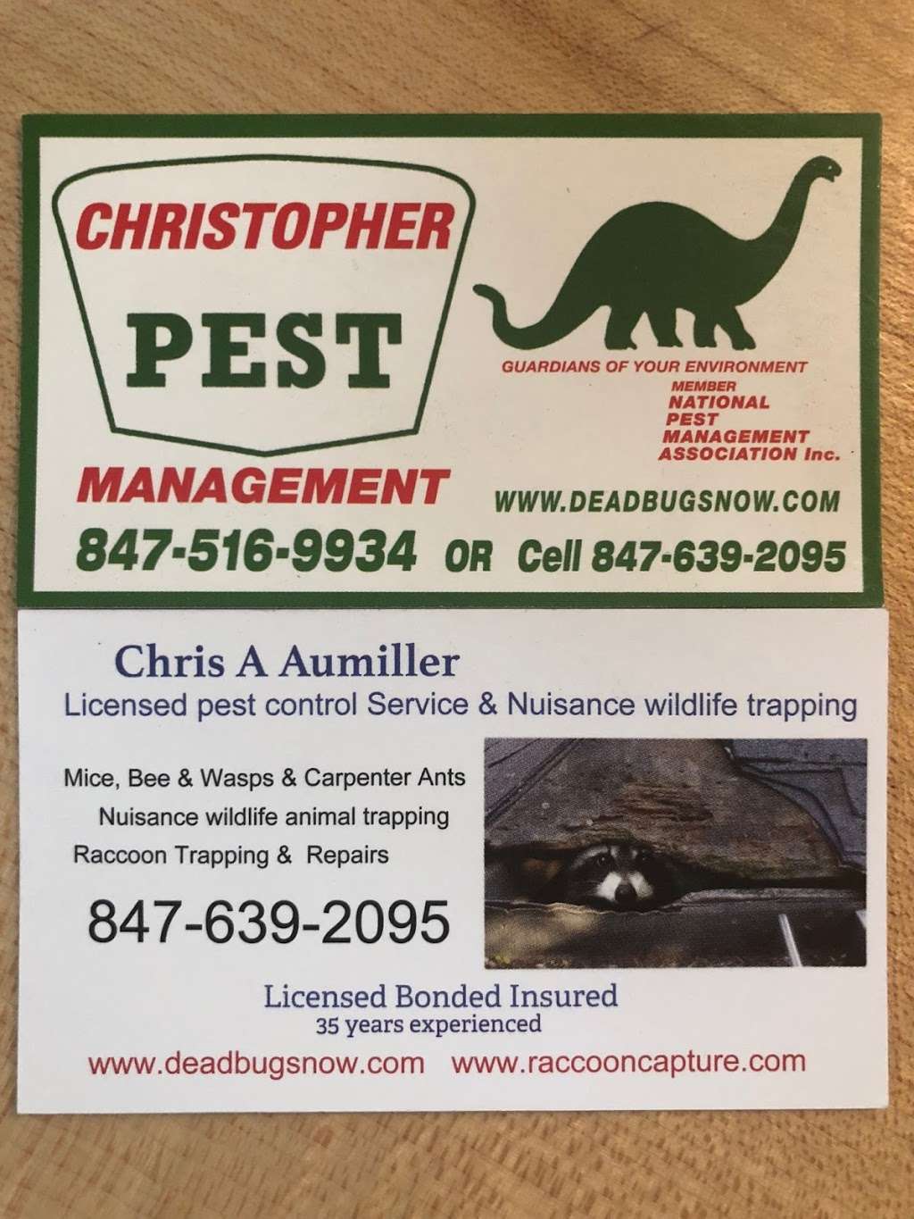 Christopher Pest Management | 426 Lloyd St, Cary, IL 60013, USA | Phone: (847) 516-9934