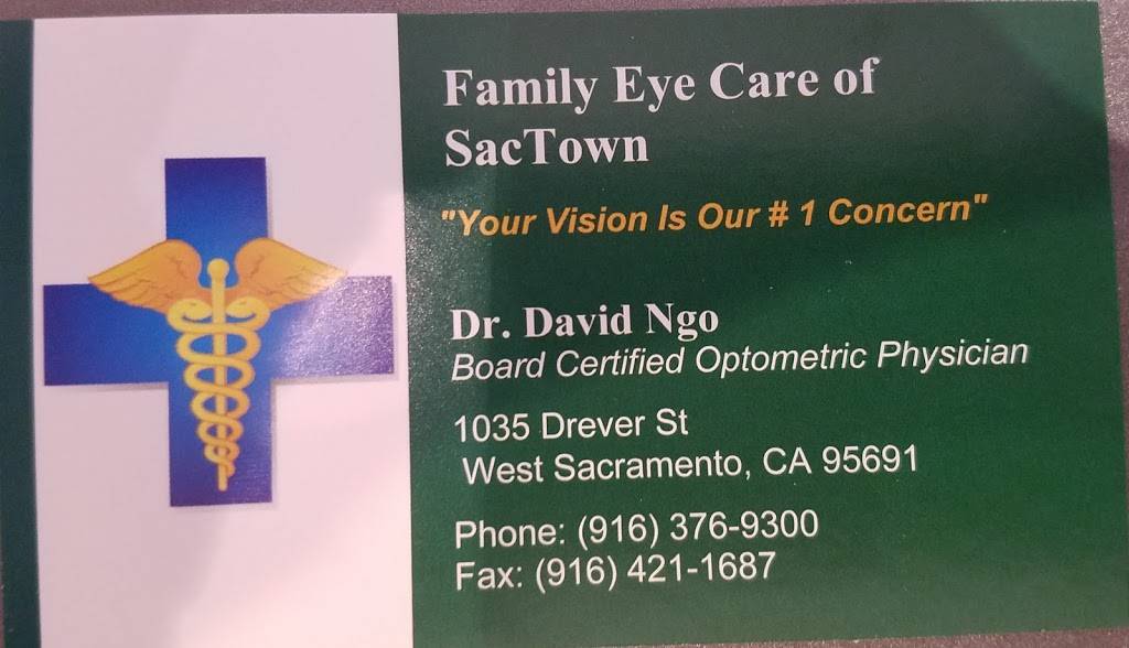 Sactown Eyecare | 1035 Drever St #a, West Sacramento, CA 95691, USA | Phone: (916) 376-9300