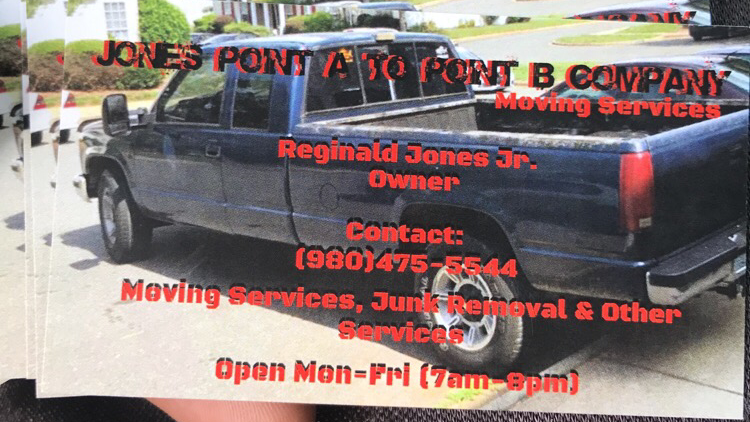 Jones Point A To B Moving Company | 6620 The Plaza, Charlotte, NC 28215, USA | Phone: (980) 475-5543