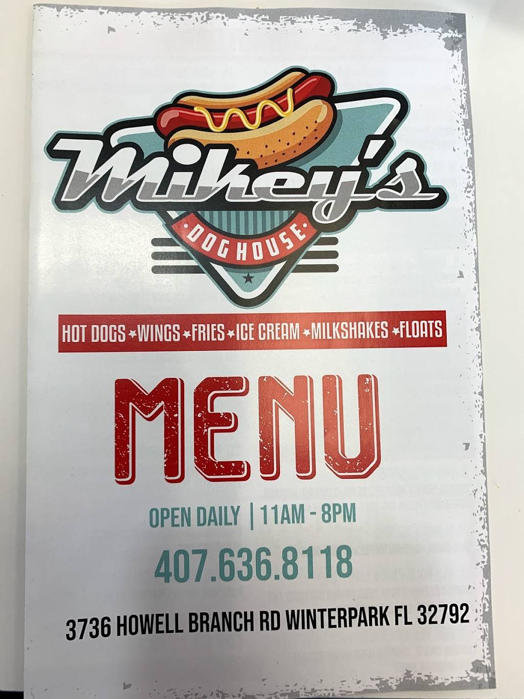 Mikey’s Dog House | 3736 Howell Branch Rd, Winter Park, FL 32792 | Phone: (407) 636-8118