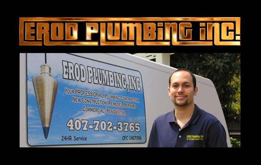 EROD Plumbing, Inc | 16007 Arrowhead Trail, Clermont, FL 34711, USA | Phone: (407) 702-3765