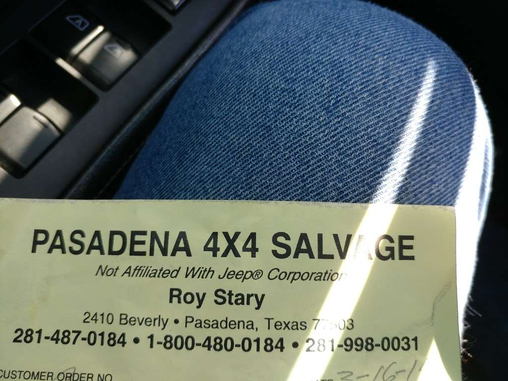 Pasadena 4X4 Salvage | 2410 Beverly Rd, Pasadena, TX 77503, USA | Phone: (281) 487-0184