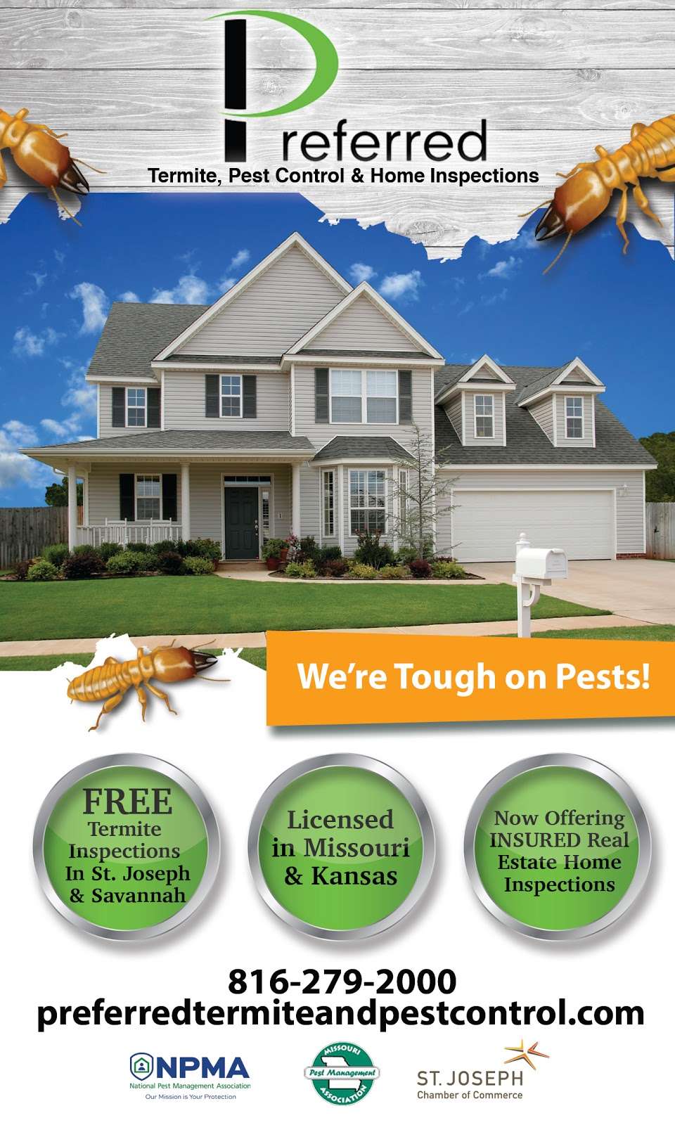Preferred Pest Control LLC. | 17717 Co Rd 361, Savannah, MO 64485, USA | Phone: (816) 279-2000
