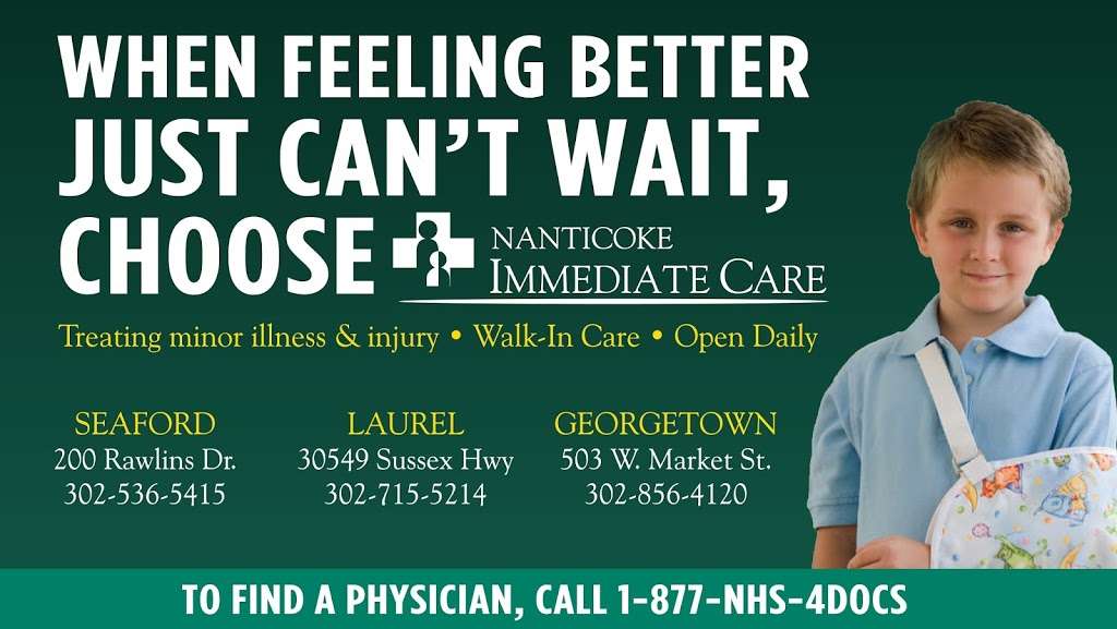 Nanticoke Immediate Care | 30549 Sussex Hwy, Laurel, DE 19956, USA | Phone: (302) 715-5214