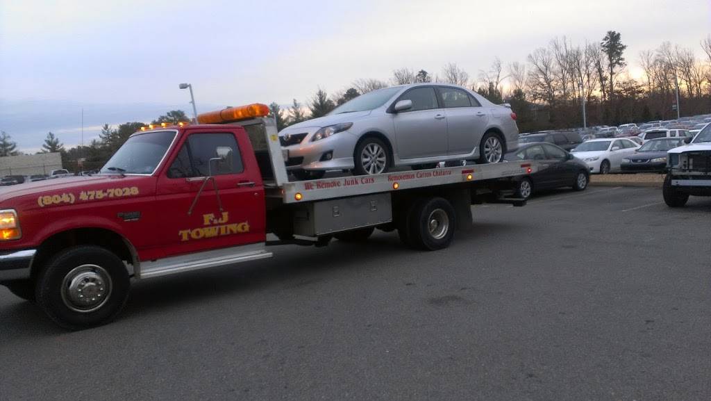 f&j towing inc & we buy junk cars | 2703 Newhaven Dr, Richmond, VA 23234, USA | Phone: (804) 475-7028