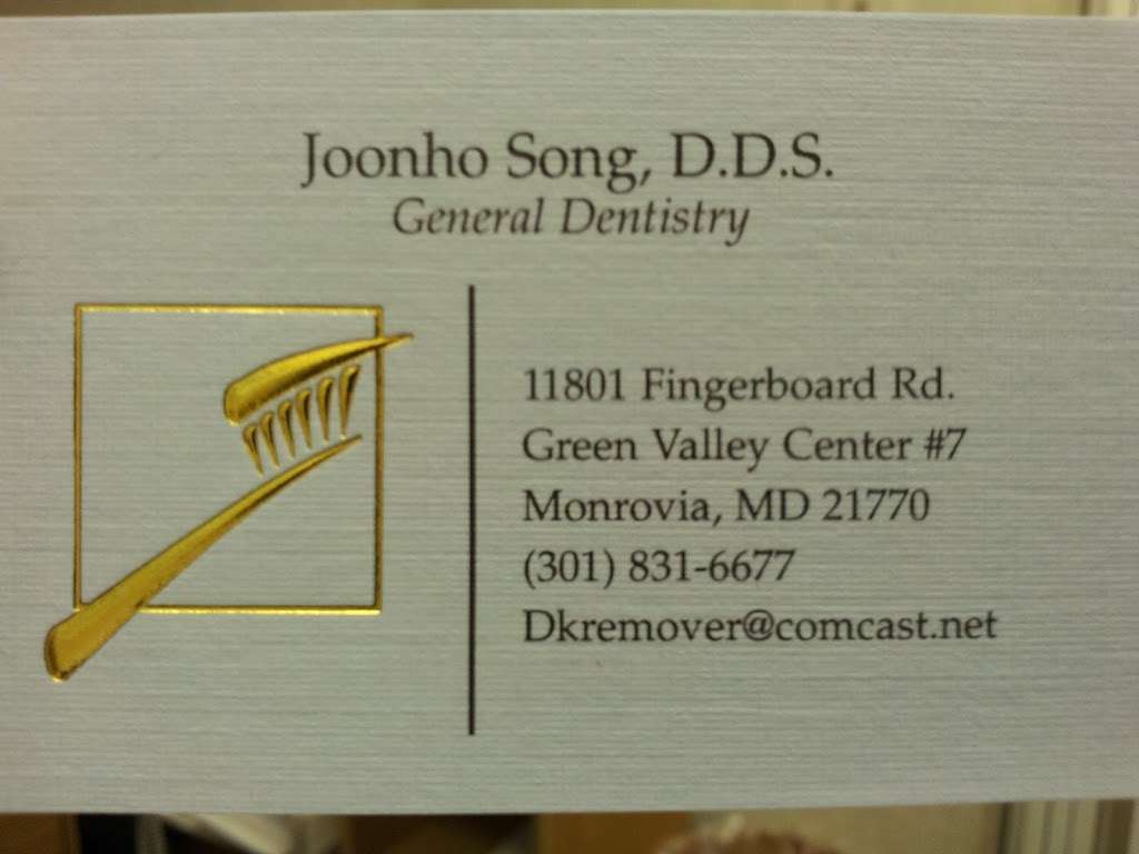 Joonho Song, DDS LLC | 11801 Fingerboard Rd #7, Monrovia, MD 21770, USA | Phone: (301) 831-6677