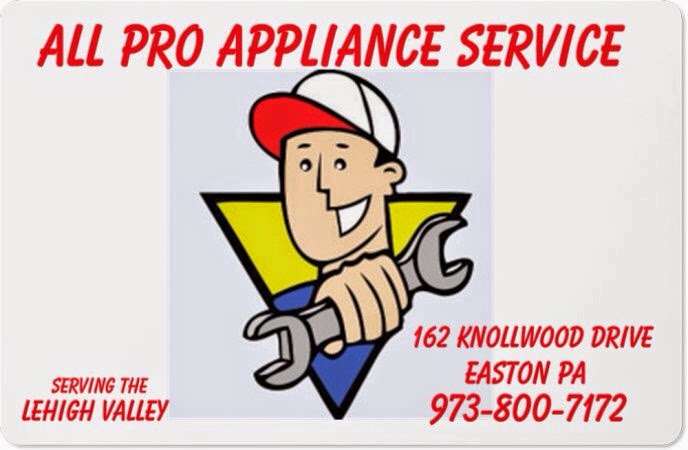 All Pro Appliance Service & Repair | 162 Knollwood Dr, Easton, PA 18042, USA | Phone: (973) 800-7172