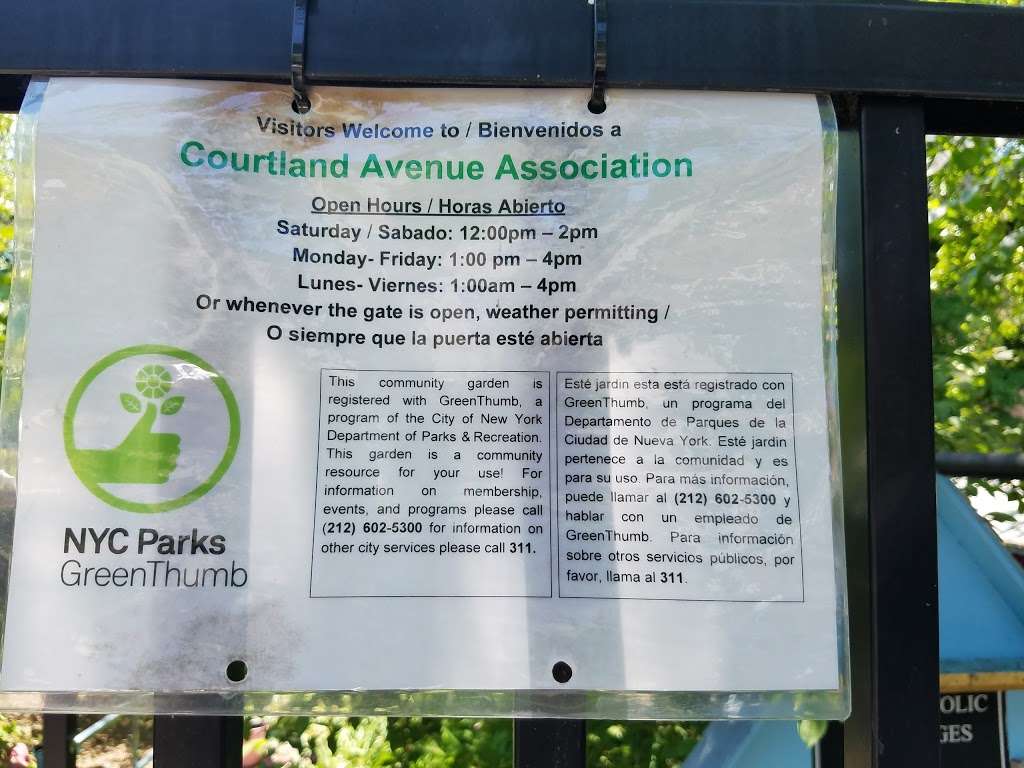 Courtlandt Avenue Association Garden | 366 E 158th St, The Bronx, NY 10451, USA | Phone: (646) 982-4584