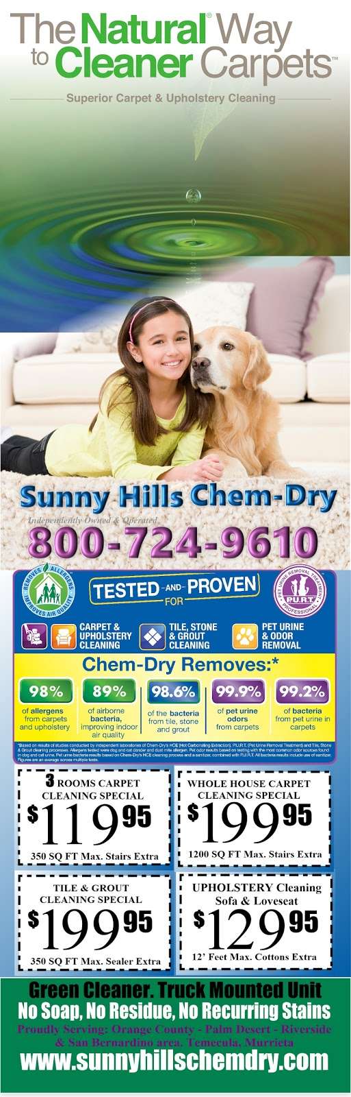 Sunny Hills Chem-Dry Carpet Cleaning | Moreno Valley, CA, USA | Phone: (951) 902-1456