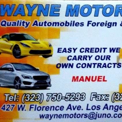 Wayne Motors LLC | 427 W Florence Ave, Los Angeles, CA 90003, USA | Phone: (323) 750-5293