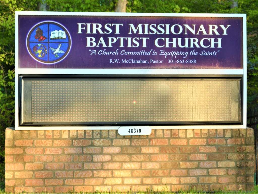 First Missionary Baptist Church | 46370 Pegg Ln, Lexington Park, MD 20653, USA | Phone: (301) 863-8388