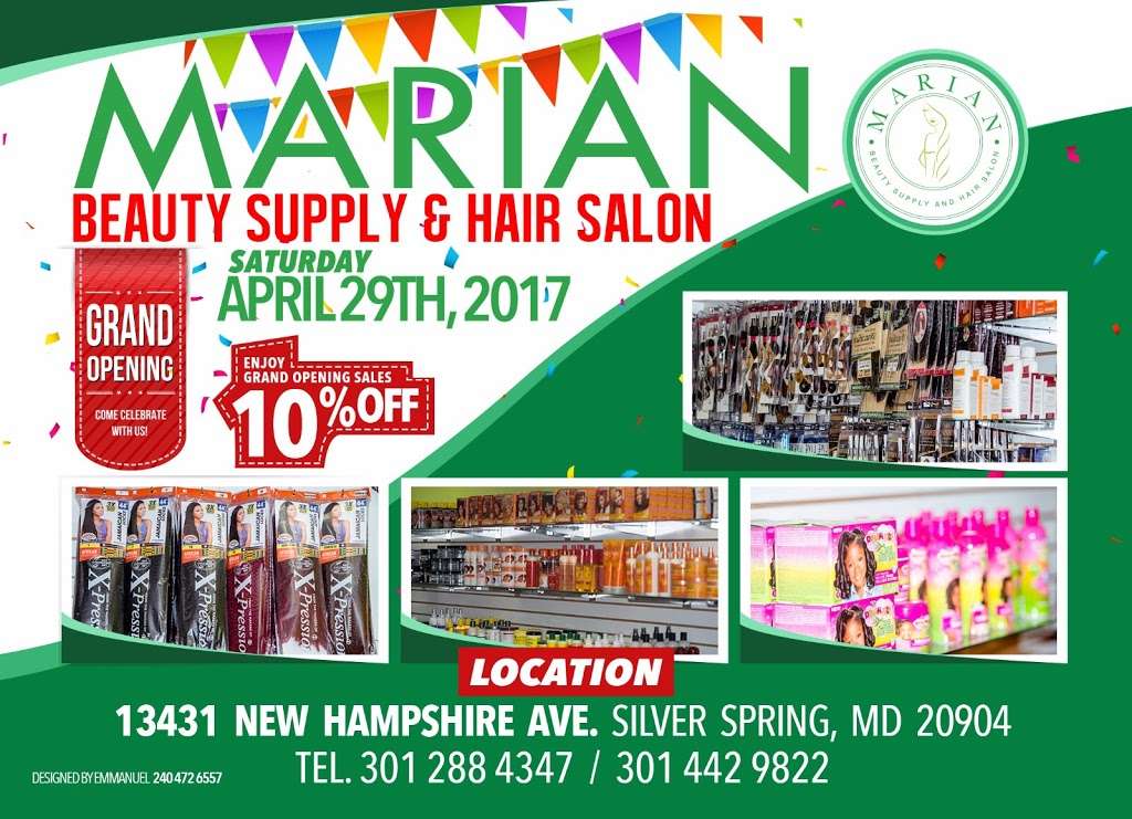 Marian Beauty Supply and Hair Salon | 13431 New Hampshire Ave, Silver Spring, MD 20904, USA | Phone: (301) 288-4347