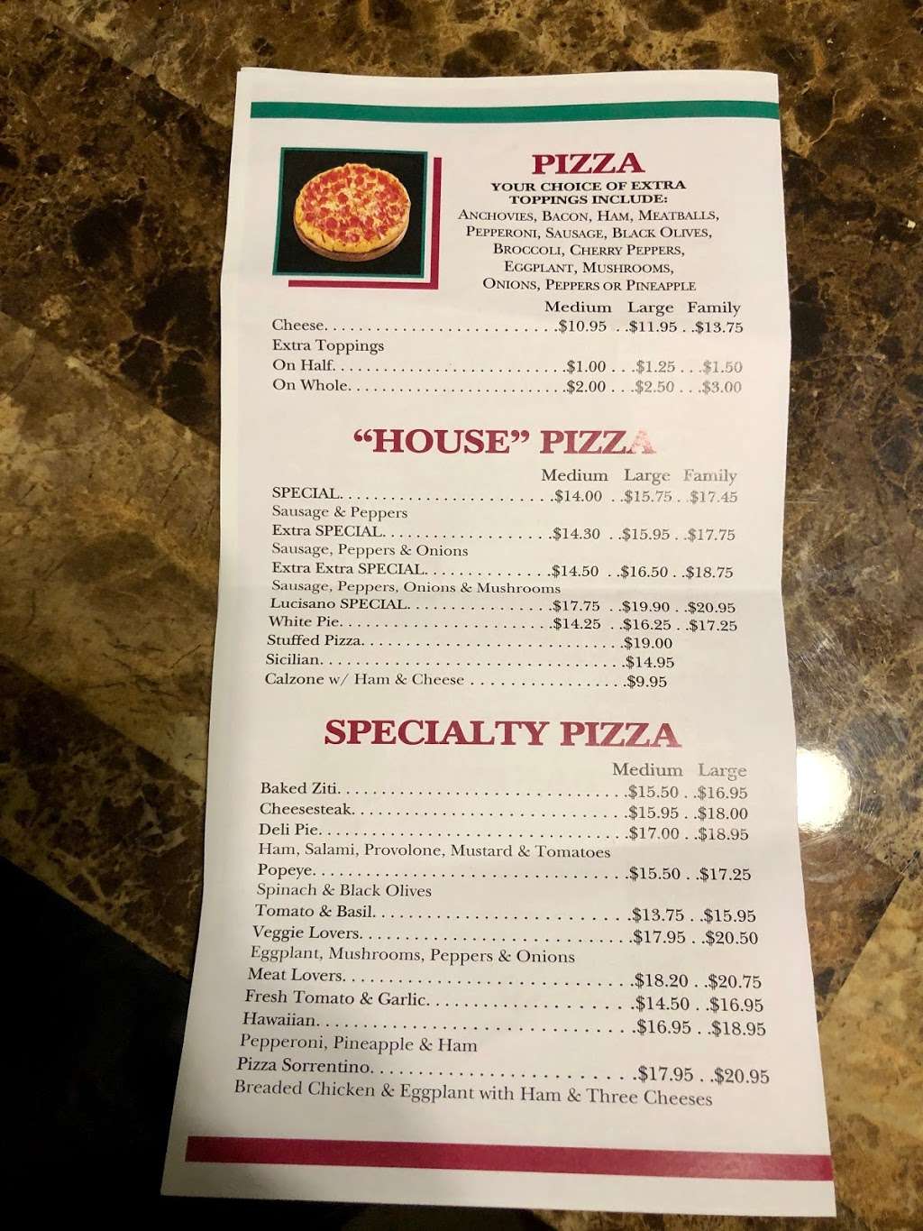 Lucisanos Pizza | 42 Church St, Keansburg, NJ 07734, USA | Phone: (732) 495-5020