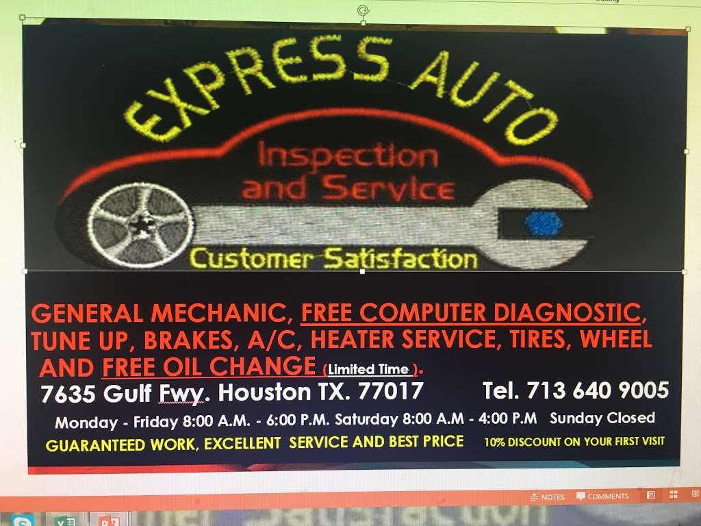 Express Auto Inspection and Services | 7635 Gulf Fwy, Houston, TX 77017, USA | Phone: (713) 640-9005
