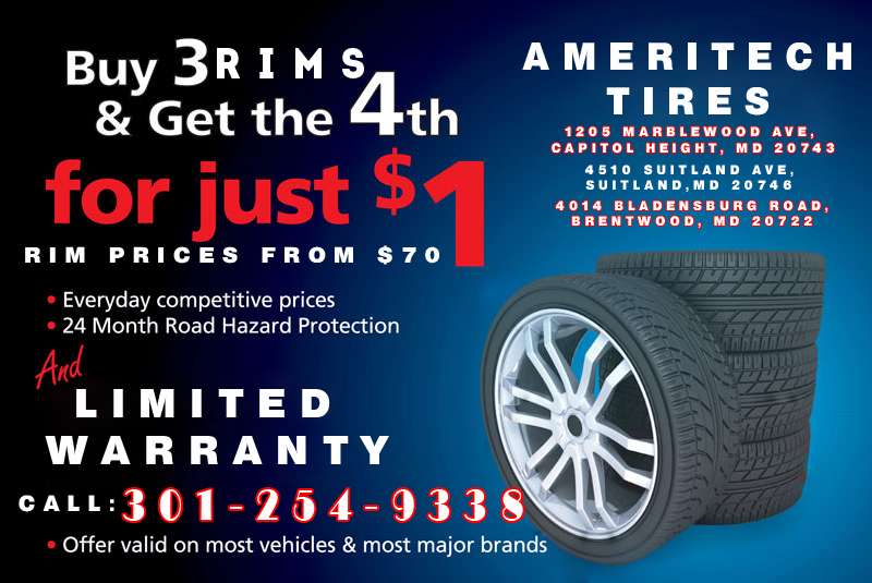 Ameritech Tires Inc. | 4510 Suitland Rd, Suitland, MD 20746, USA | Phone: (240) 764-8415