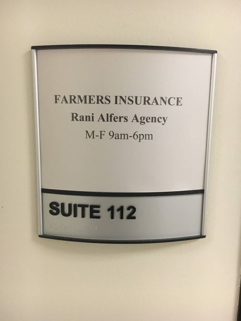 Farmers Insurance - Rani Alfers | 15400 Knoll Trail Dr Ste 112, Dallas, TX 75248, USA | Phone: (972) 661-5200