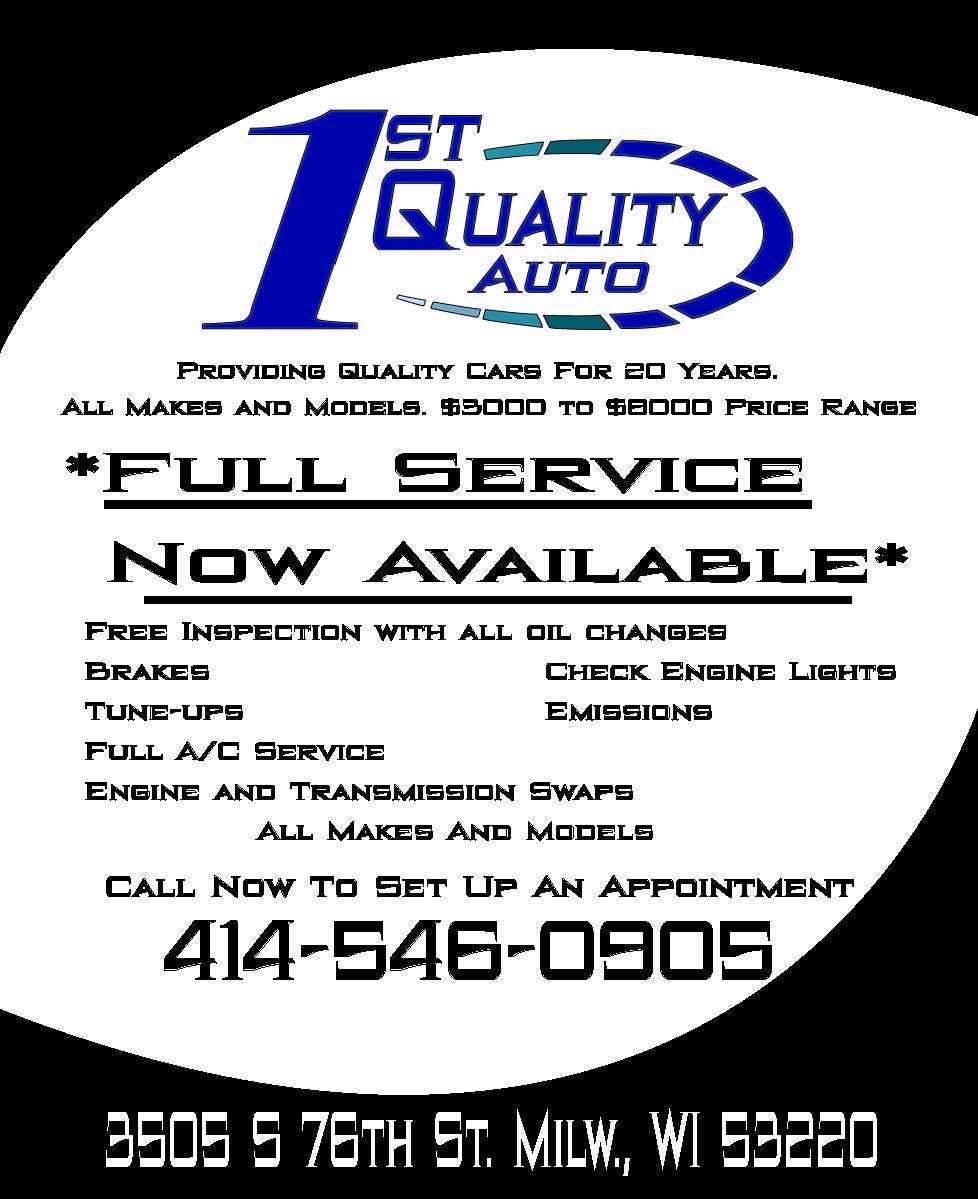 1st Quality Auto | 3505 S 76th St, Milwaukee, WI 53220, USA | Phone: (414) 546-0905