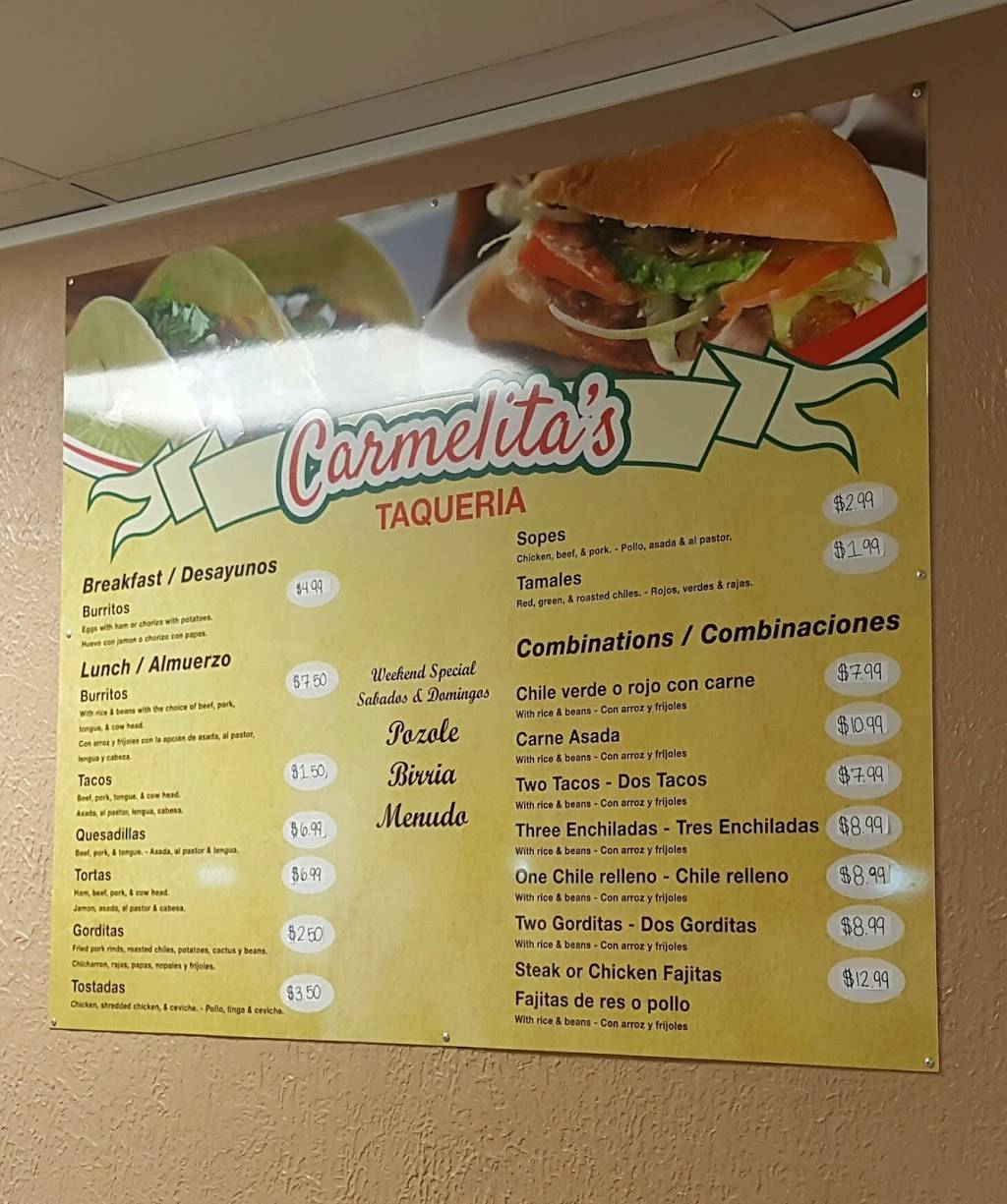 Carmelitas Taqueria | 1075 N Hills Blvd, Reno, NV 89506, USA | Phone: (775) 677-0917