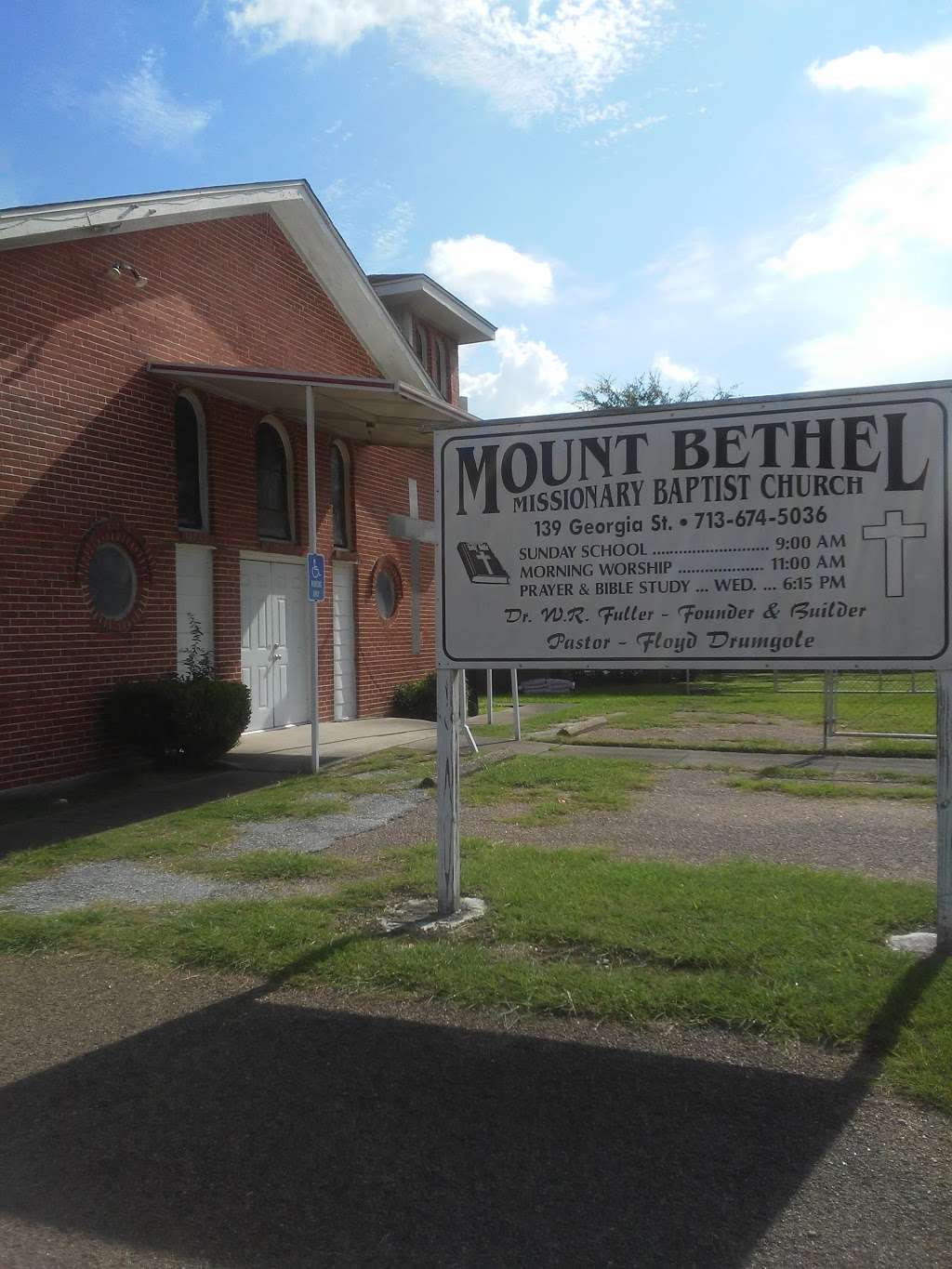 Mt Bethel Missionary Baptist Church | 139 Georgia St, Houston, TX 77029, USA | Phone: (713) 674-5036