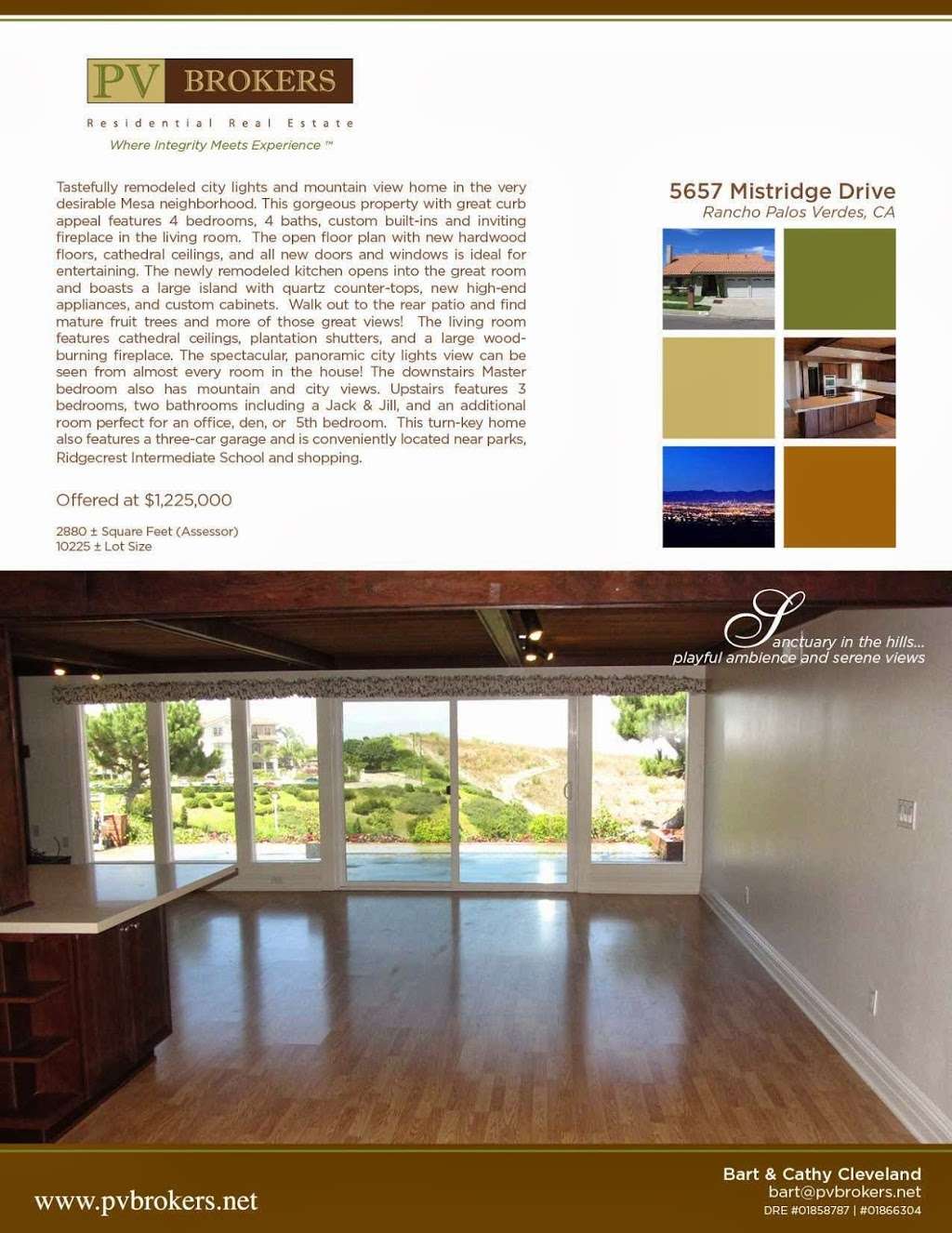 PV Brokers Residential Real Estate | 955 Deep Valley Dr #4495, Palos Verdes Peninsula, CA 90274, USA | Phone: (310) 872-0778
