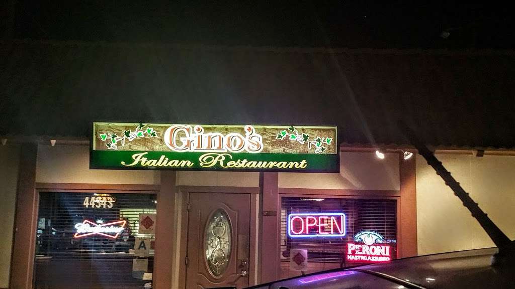 Ginos Italian Restaurant | 44343 Challenger Way, Lancaster, CA 93535, USA | Phone: (661) 945-2791