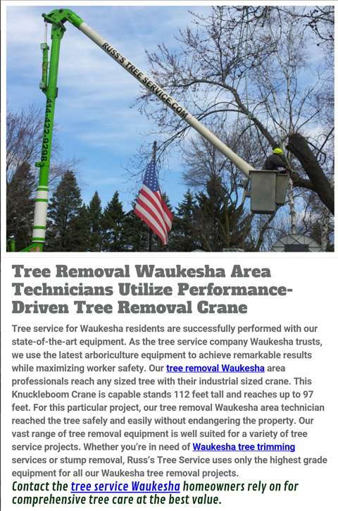 Russs Tree Service | 13964 Janesville Rd, Muskego, WI 53150, USA | Phone: (414) 422-9298