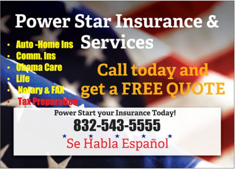 Power Star Insurance & Services | 23010 Gabriel #203, New Caney, TX 77357, USA | Phone: (832) 613-4800