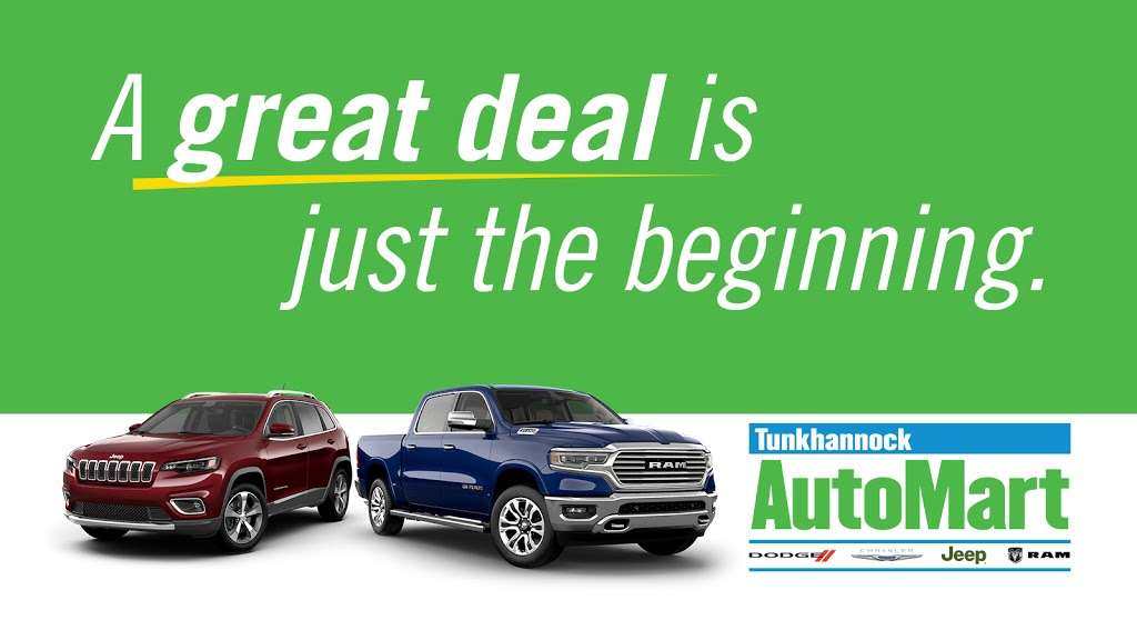 Tunkhannock Auto Mart: Dodge Ram Chrysler Jeep | 509 Joseph, Hunter Hwy, Tunkhannock, PA 18657, USA | Phone: (570) 836-2266