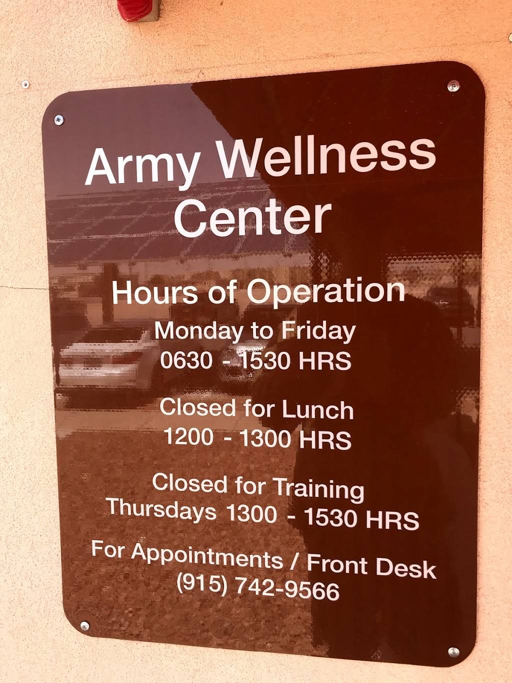 Fort Bliss Army Wellness Center (AWC) | Bldg 2415, Carrington Rd, Fort Bliss, TX 79916, USA | Phone: (915) 742-9566