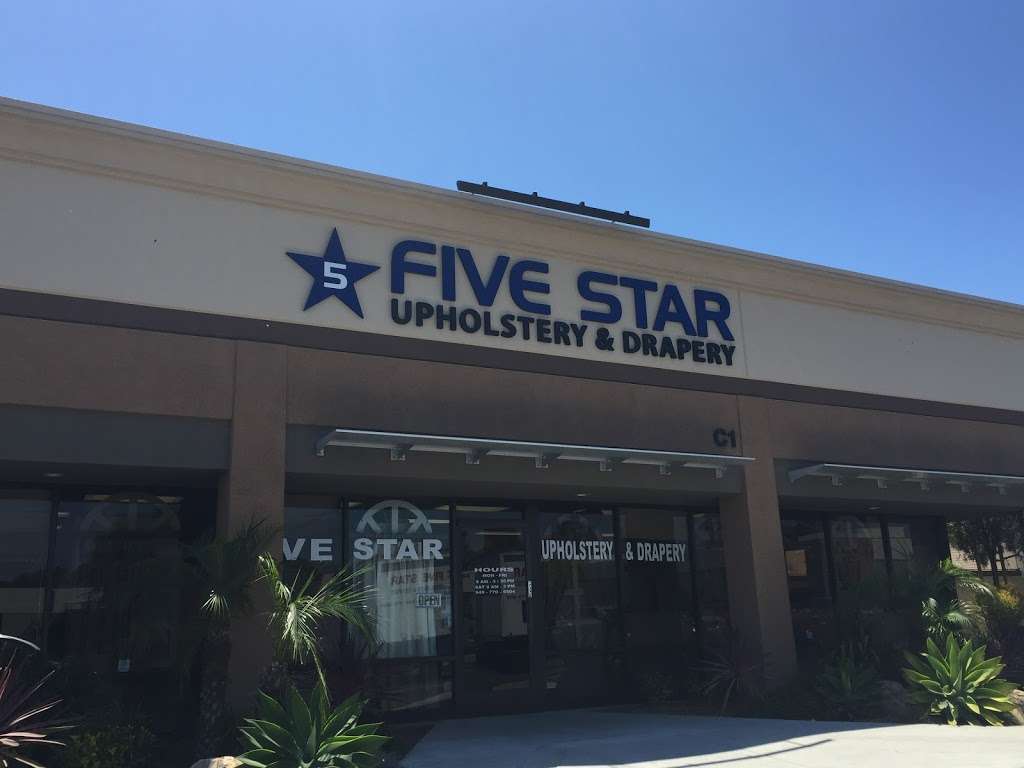 Five Star Upholstery & Drapery | 23854 Vía Fabricante # C1, Mission Viejo, CA 92691 | Phone: (949) 770-6504