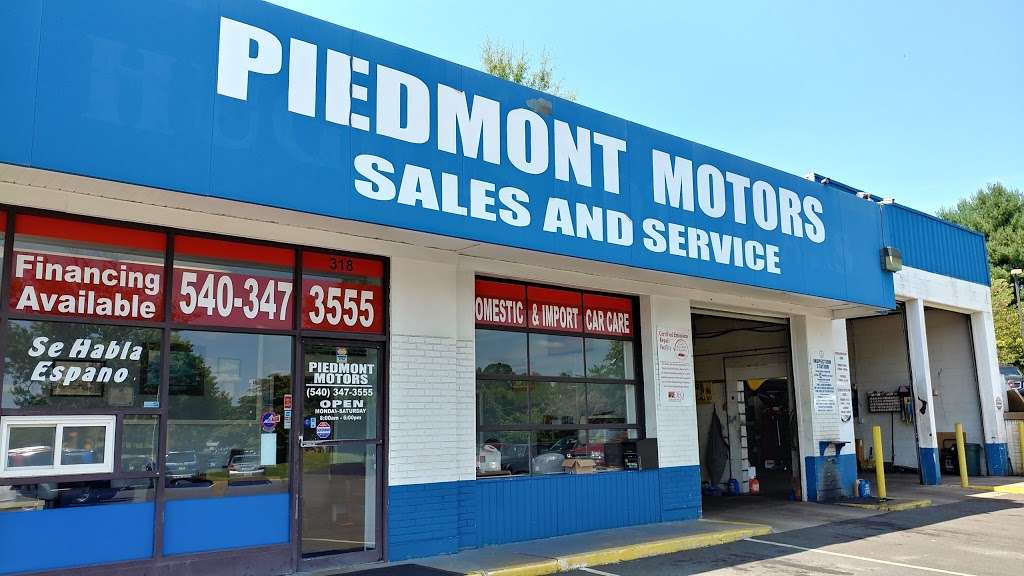 Piedmont Motors | 318 Broadview Ave, Warrenton, VA 20186, USA | Phone: (540) 347-3555