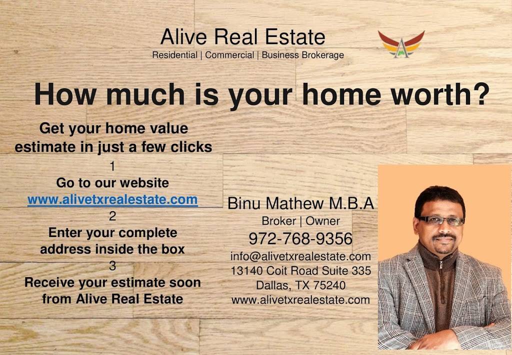 Alive Real Estate LLC | 1485 Richardson Dr Suite 110, Richardson, TX 75080, USA | Phone: (972) 768-9356