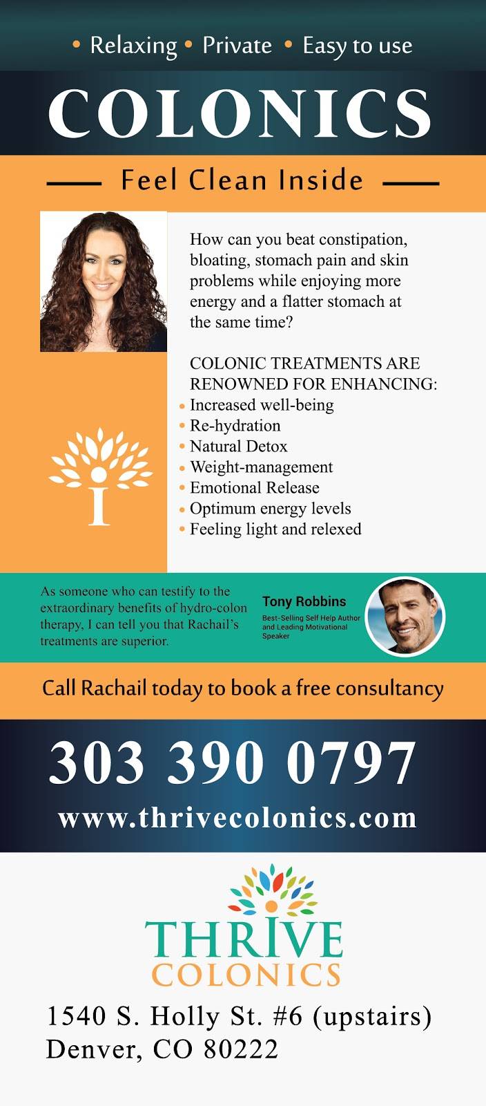 Thrive Colonics | 1540 S Holly St #6, Denver, CO 80222, USA | Phone: (303) 390-0797