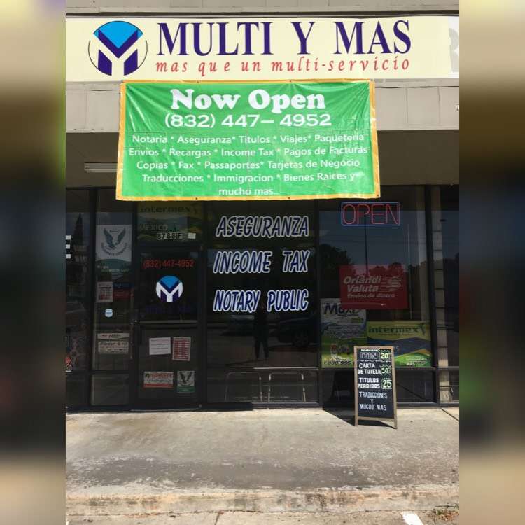 Multi Y Mas Multiservicio | 8788 Hammerly Boulevard #F, Houston, TX 77080 | Phone: (832) 447-4952