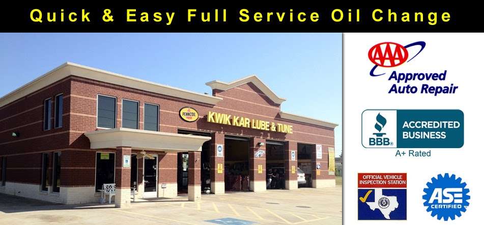 Kwik Kar at Champions | 6948 Cypresswood Dr, Spring, TX 77379, USA | Phone: (832) 717-5800