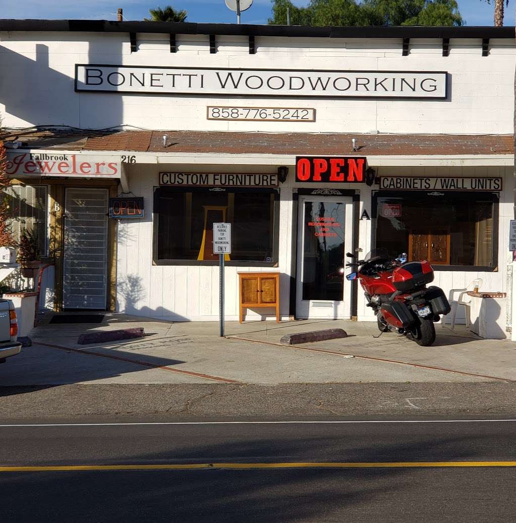 bonetti woodworking | 216 E Mission Rd, Fallbrook, CA 92028, USA | Phone: (858) 776-5242