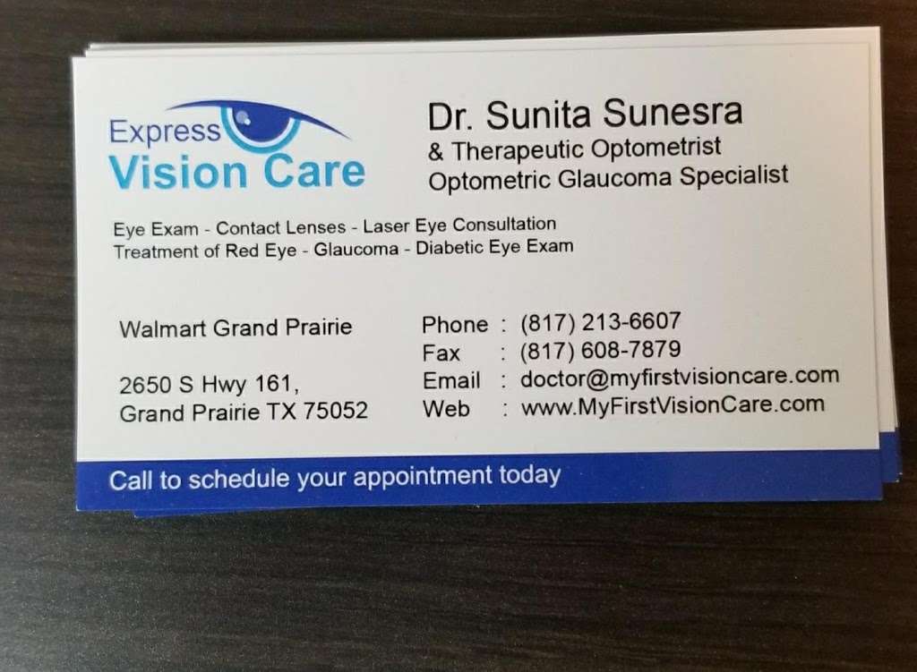 Express Vision Care | 2650 State Hwy 161, Grand Prairie, TX 75051, USA | Phone: (817) 213-6607