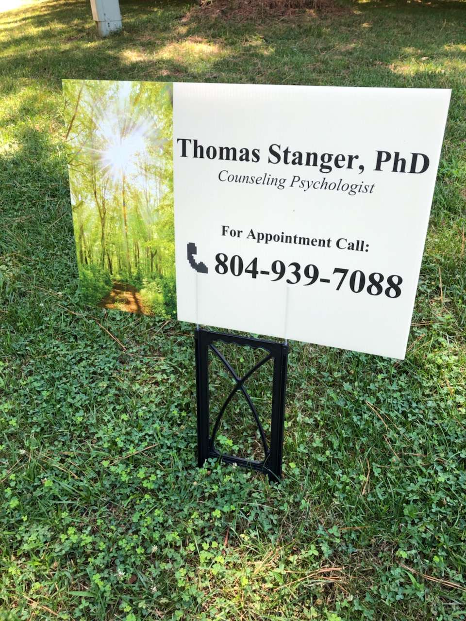 Dr. Thomas M. Stanger, Ph.D. | 10072 Studley Farms Dr, Mechanicsville, VA 23116 | Phone: (804) 939-7088