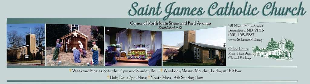 Saint James Catholic Church | 121 N Main St, Boonsboro, MD 21713, USA | Phone: (301) 432-2887