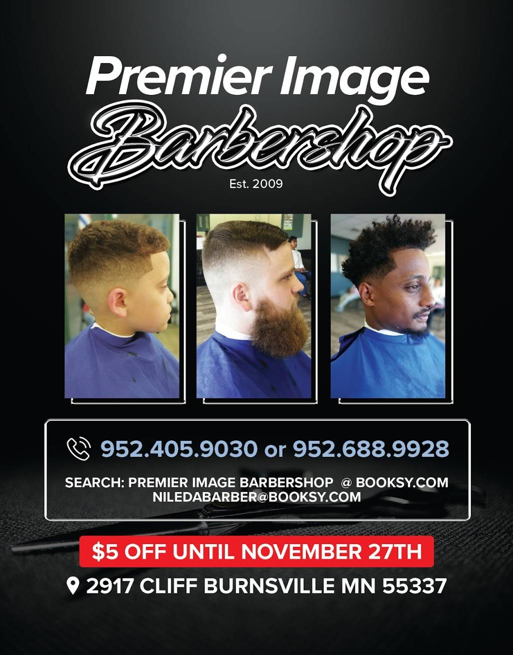 Premier image Barbershop | 2917 Cliff Rd E, Burnsville, MN 55337, USA | Phone: (651) 558-7289