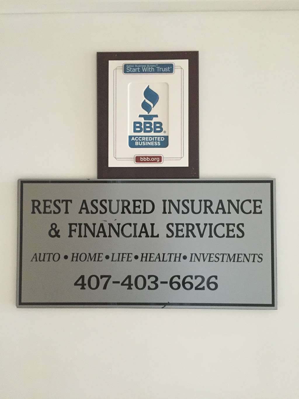 Rest Assured Insurance & Financial Services, LLC | 1817 Crescent Blvd #101E, Orlando, FL 32817 | Phone: (407) 403-6626