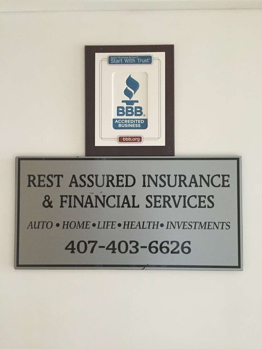 Rest Assured Insurance & Financial Services, LLC | 1817 Crescent Blvd #101E, Orlando, FL 32817, USA | Phone: (407) 403-6626