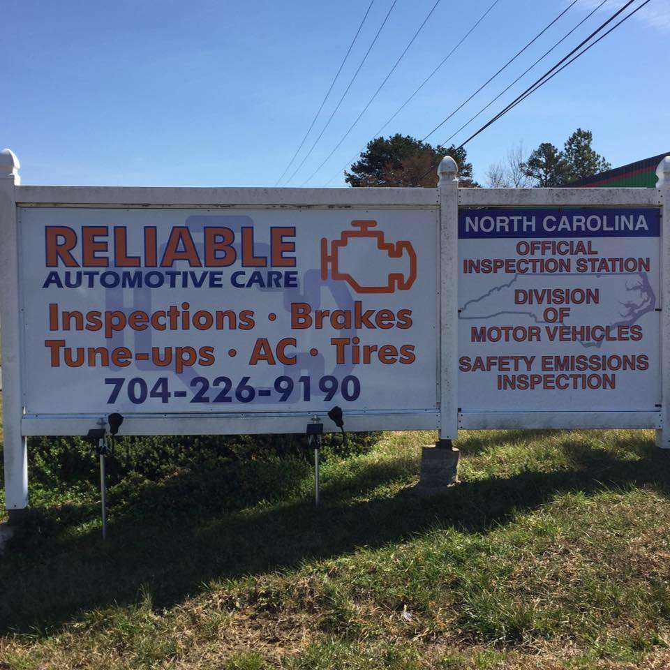 Reliable Automotive Care | 5113-A W Hwy 74, Monroe, NC 28110, USA | Phone: (704) 226-9190