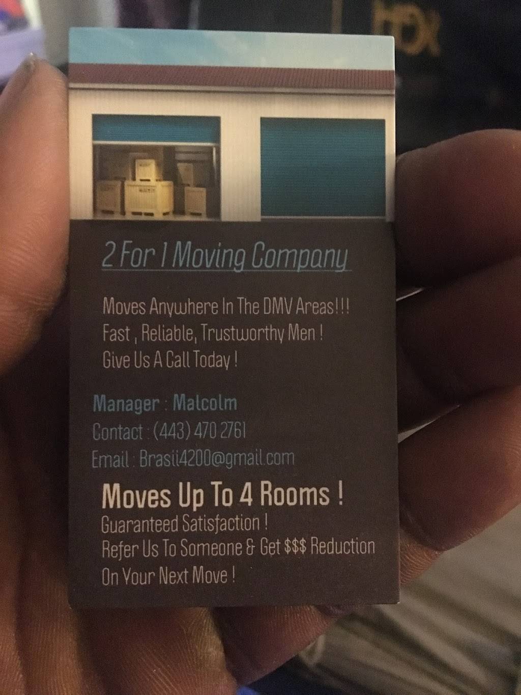 2 For 1 Moving Company | 2713 Gatehouse Dr, Baltimore, MD 21207, USA | Phone: (443) 470-2761