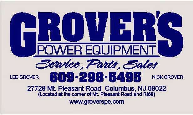 Grovers Power Equipment | 27728 Mt Pleasant Rd, Columbus, NJ 08022, USA | Phone: (609) 298-5495