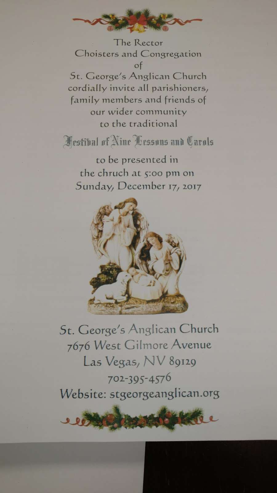 St Georges Anglican Church | 7676 W Gilmore Ave, Las Vegas, NV 89129, USA | Phone: (702) 395-4576