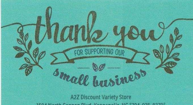 A2Z Variety Discount Store | 1504 N Cannon Blvd, Kannapolis, NC 28083, USA | Phone: (704) 925-8379
